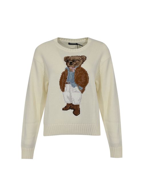 Maglione in filato di cotone con instarsio Polo Bear POLO RALPH LAUREN | 211A96248001